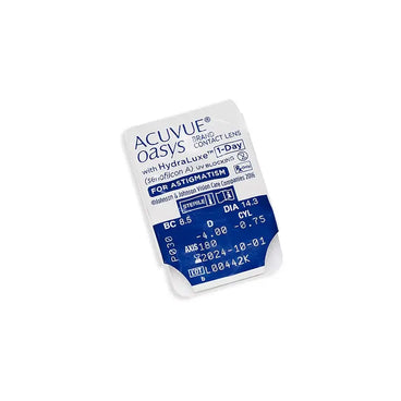 Acuvue Oasys 1 Day With Hydraluxe Daily Toric Linsen, 30 Stück