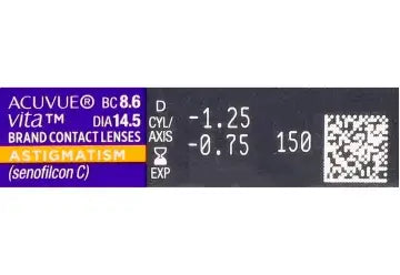 Acuvue Vita Torische Monatslinsen, 6 Stück