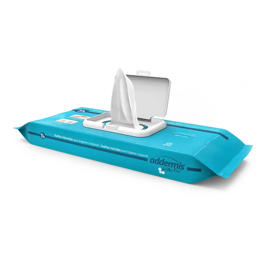 Addermis Biactiv Intimhygiene-Tücher für Erwachsene, 60 Stück