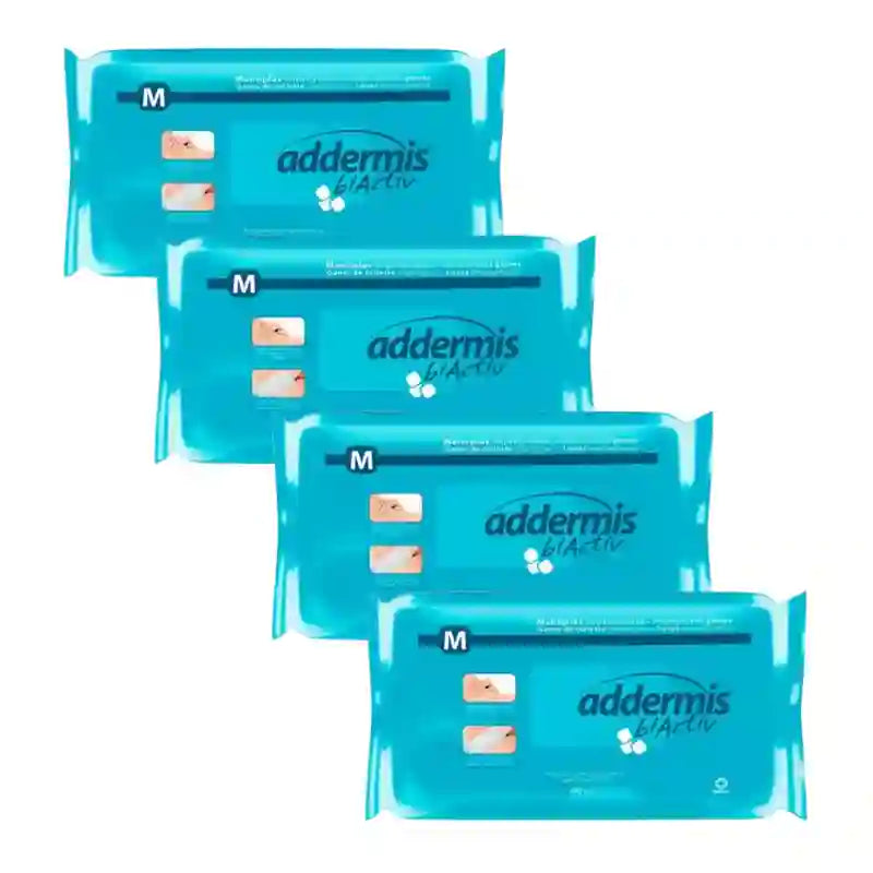 Addermis Biactiv Seifige Körperwäsche Pflege Mitt , 4X40 Einheiten
