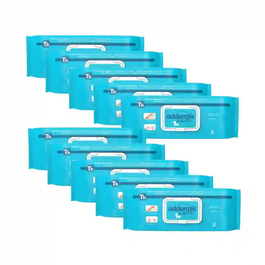 Addermis Biactiv Adult Intimate Hygiene Wipes, 10X60 Units