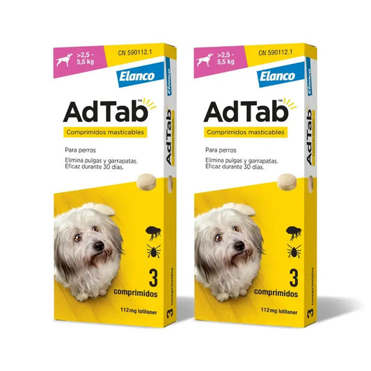 Adtab 112Mg Kautabletten Hunde 2,5-5,5Kg, 6 Tabletten