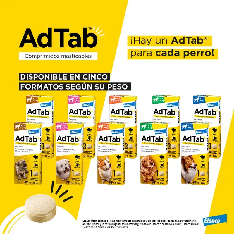 Adtab 112Mg Kautabletten Hunde 2,5-5,5Kg, 6 Tabletten
