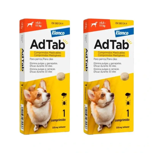 Adtab 225Mg Kautabletten Hunde 5.5-11Kg, 2 Tabletten