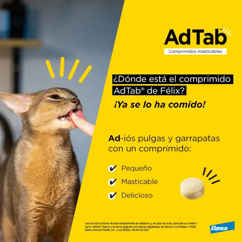 AdTab 48Mg Kautabletten Katzen 2-8Kg, 3Cpd