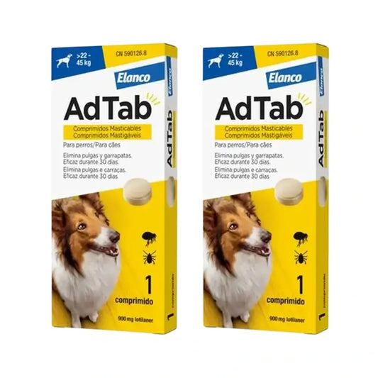 Adtab 900Mg Kautabletten Hunde 22-45Kg, 2 Tabletten
