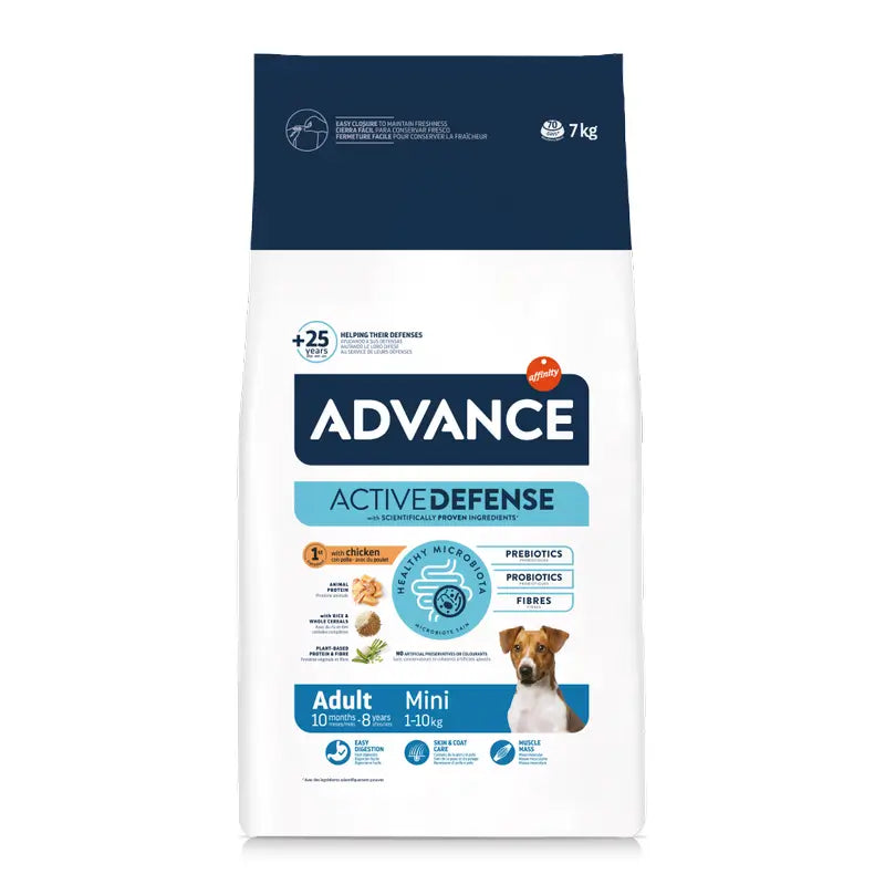Advance Active Defense Mini Hundefutter für ausgewachsene Hunde, 7 kg