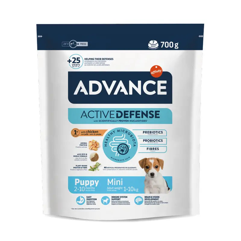 Advance Active Defense Mini Puppy Hundefutter, 700 g