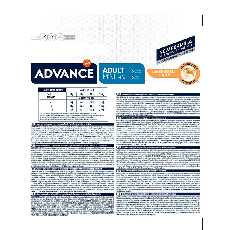 Advance Canine Adult Mini Huhn-Reis 7,5kg, Hundefutter für Hunde
