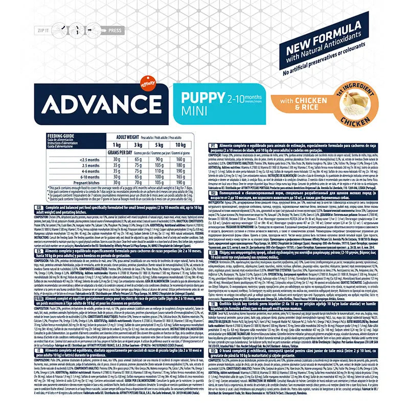 Advance Canine Puppy Mini Chicken Rice 3Kg, Hundefutter für Hunde