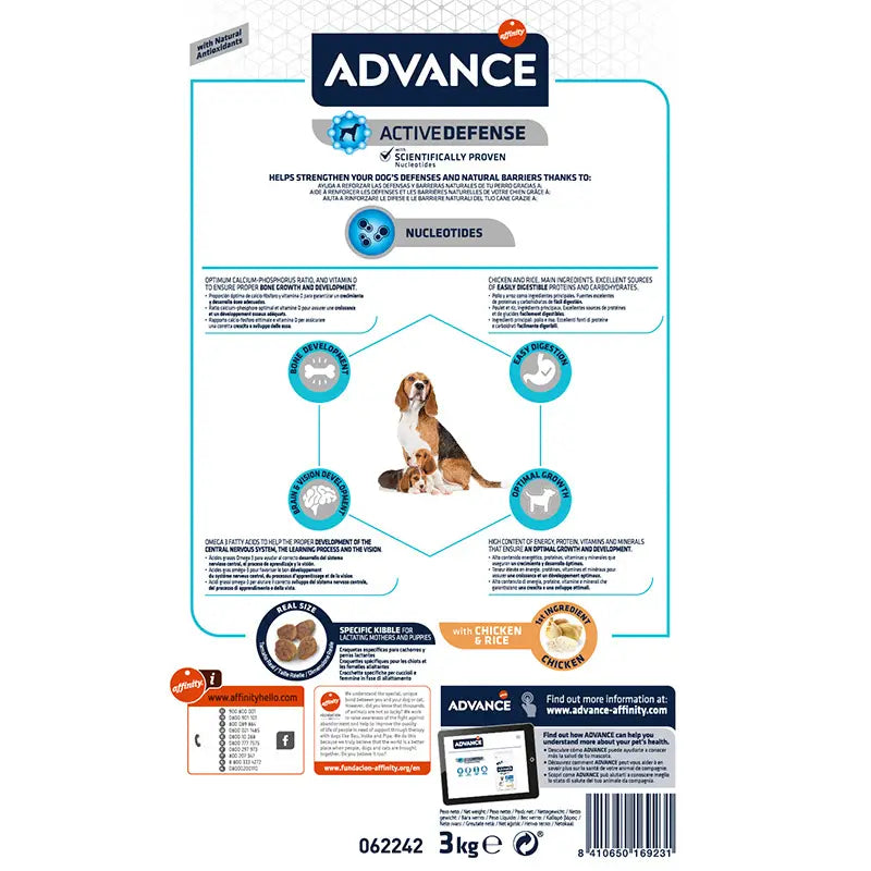Advance Canine Puppy Protect Initial 3Kg, Hundefutter für Hunde