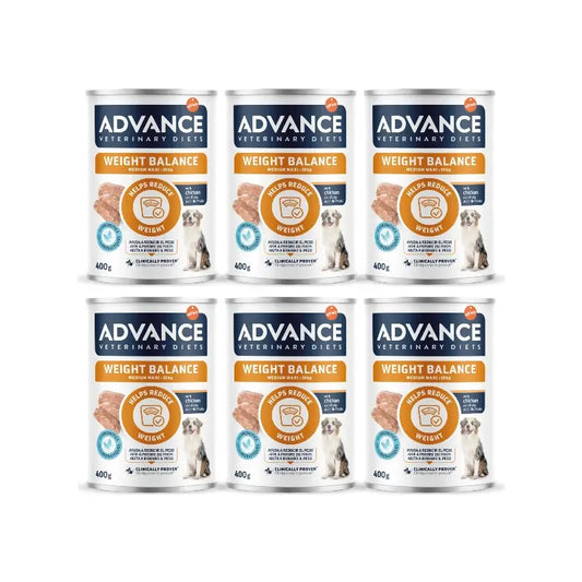 Advance Nassfutter „Help Reduce Weight“ für mittelgroße Hunde, Einzelportionen, 6 x 400 g