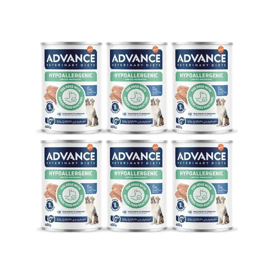Advance Nassfutter für Hunde, mit Forelle, Einzelportionen, 6 x 400 g