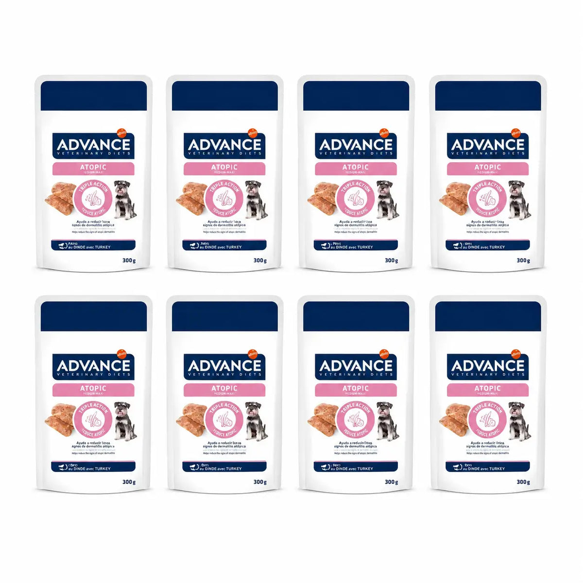 Advance Nassfutter „Support Skin“ für Hunde, Mini, Einzelportionen, 8 x 150 g