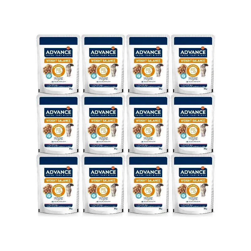 Advance Weight Balance Nassfutter für Katzen, Einzelportionen, 12 x 85 g