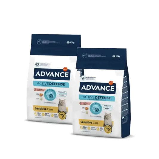 Advance Feline Adult Sensitive Lachs & Reis, 2er-Pack à 10 kg, Katzenfutter