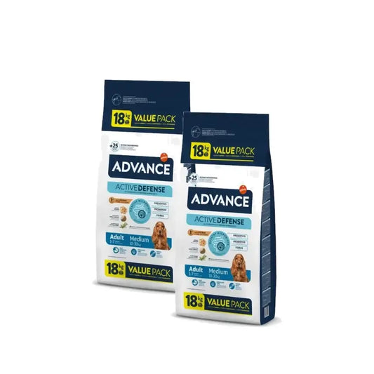 Advance Hundefutter Medium Chicken, 2er-Pack à 18 kg