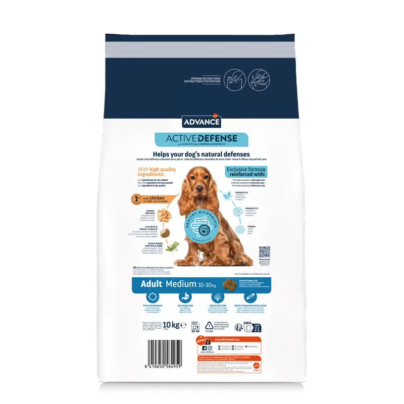 Advance Hundefutter, Medium, mit Huhn, Superpremium, 10 kg