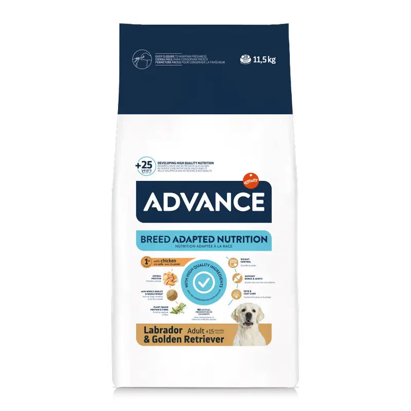 Advance Hundefutter, Medium, mit Huhn, Superpremium, 11,5 kg