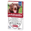 Advantix Antiparasitische Pipetten für Hunde +25 Kg 4pcs x 4 ml