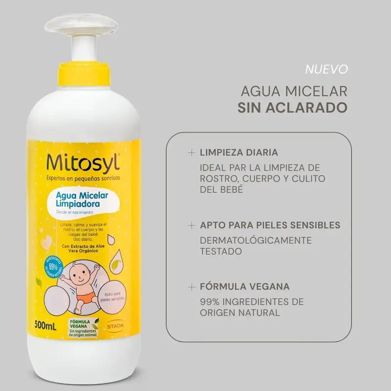 Mitosyl Baby Mizellenwasser ohne Spülung, 500 ml