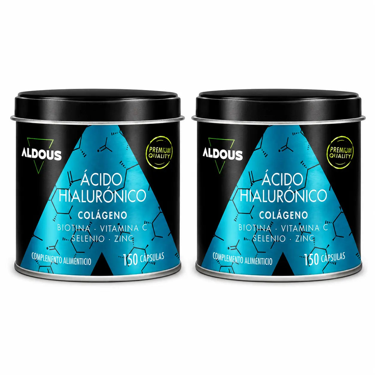 Aldous Bio Hyaluronsäure mit Kollagen, Vitaminen und Mineralien, 120 Kapseln, Packung 2