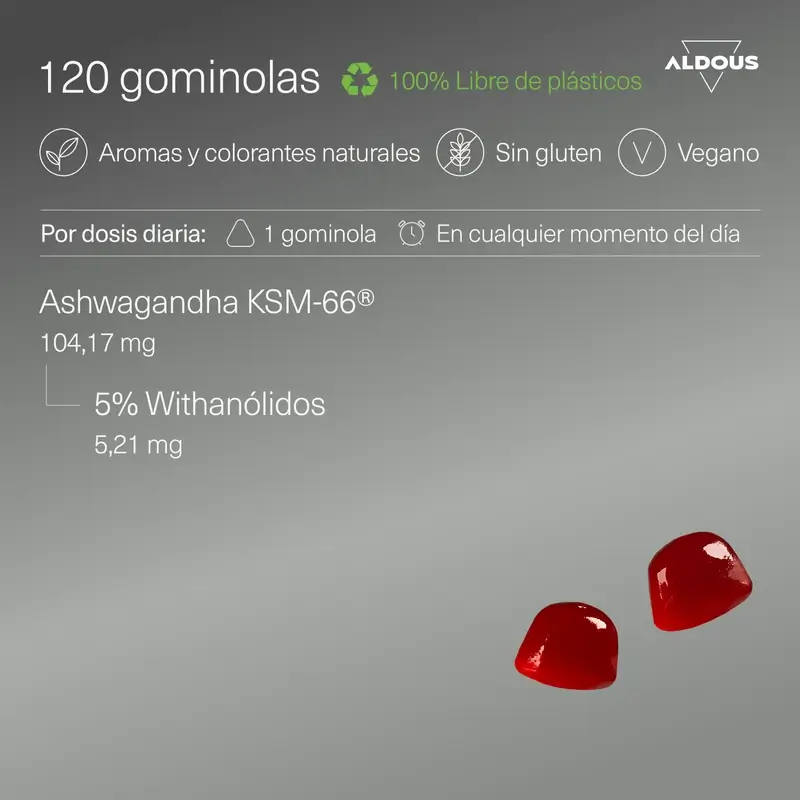 Aldous Bio Ashwagandha Ksm-66 , 120 Gummibärchen