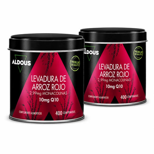 Aldous Bio Roter Hefereis mit Coenzym Q10 , 400 Tabletten , Packung 2