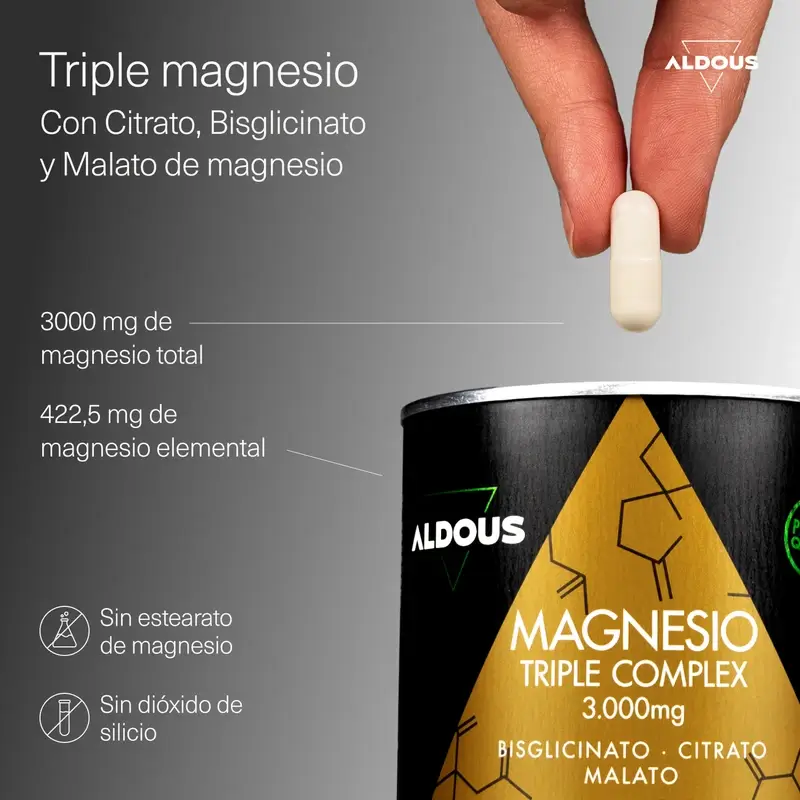 Aldous Bio Magnesium Complex Triple 3000Mg, 200 Kapseln