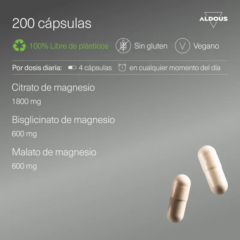 Aldous Bio Magnesium Complex Triple 3000Mg, 200 Kapseln