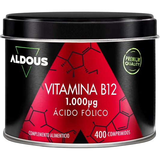 Aldous Bio Vitamin B12 mit Folsäure, 400 Tabletten