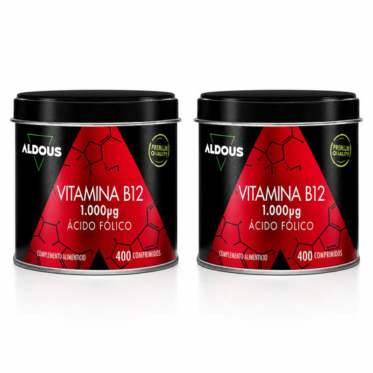 Aldous Bio Vitamin B12 Mit Folsäure , 400 Tabletten , Packung 2