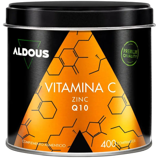 Aldous Bio Vitamin C mit Zink und Coenzym Q10, 400 Tabletten