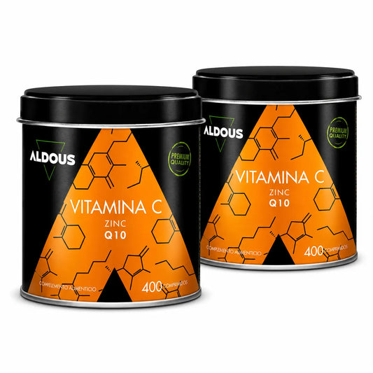 Aldous Bio Vitamin C mit Zink und Coenzym Q10, 400 Tabletten, Packung 2