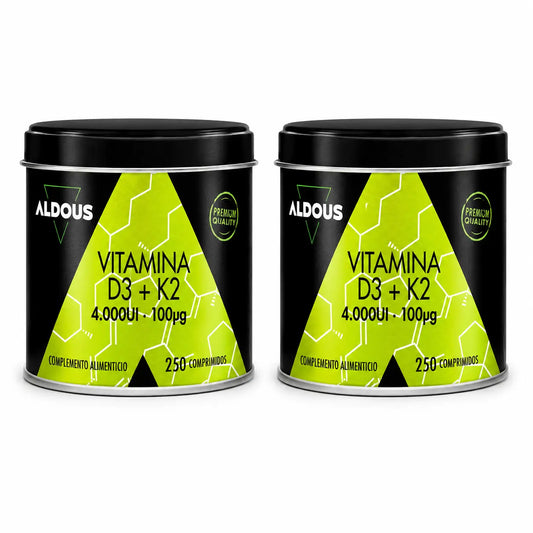 Aldous Bio Vitamin D3 + K2, 250 Tabletten, Packung 2