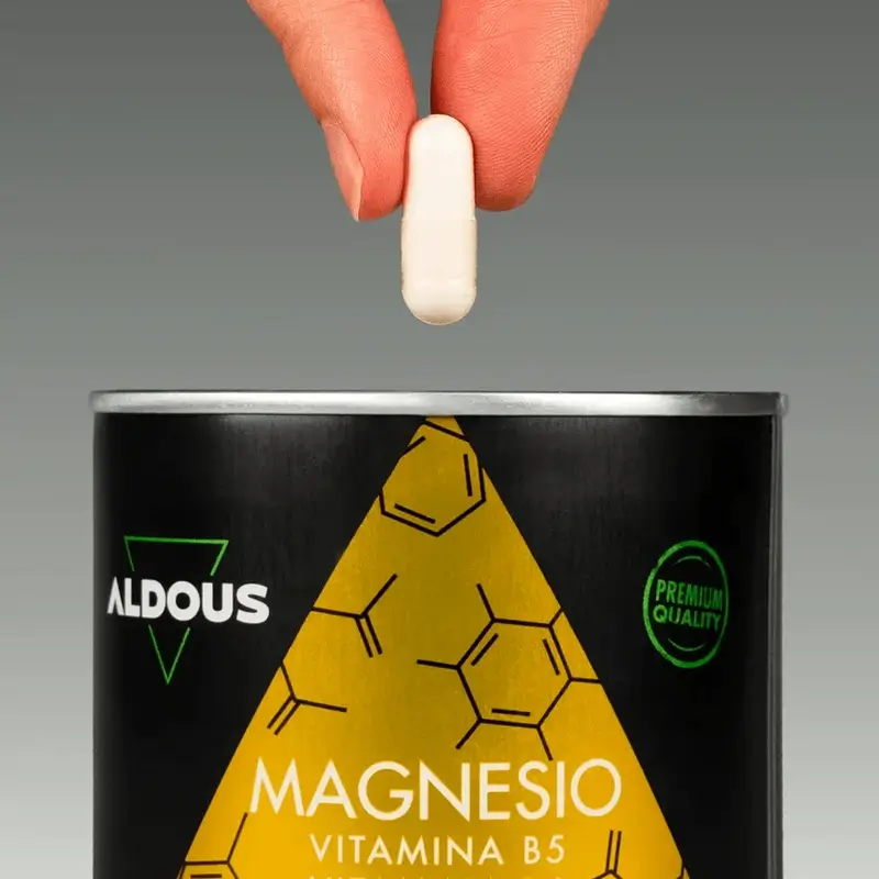 Aldous Labs Nahrungsergänzungsmittel Magnesium mit Vitamin C, B5 und B6, 200 Kapseln