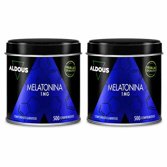 Aldous Labs Nahrungsergänzungsmittel Reines Melatonin 1 Mg, 500 Tabletten, Packung 2