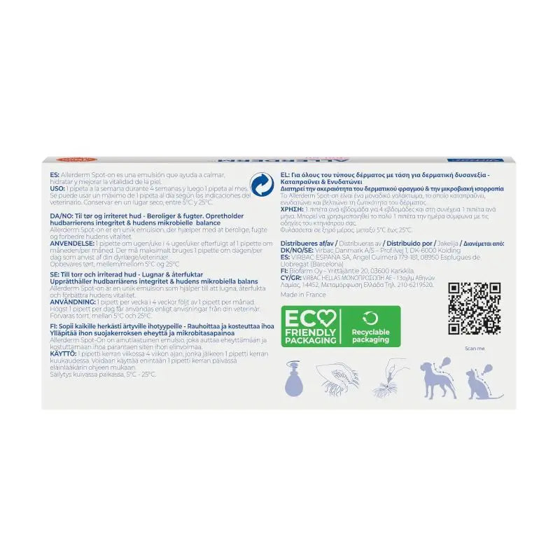 Virbac Allerderm Spot-On 2 ml 6 Pipetten