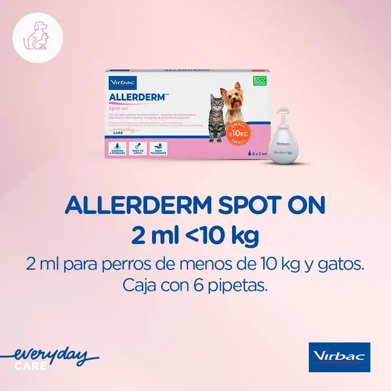 Virbac Allerderm Spot-On 2 ml 6 Pipetten