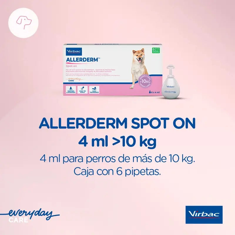 Virbac Allerderm Spot-On 4 ml 6 Pipetten