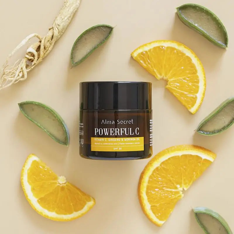 Alma Secret Powerful C mit Vitamin C, Ginseng und Moringa. LSF 30