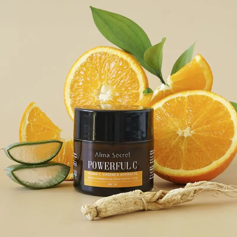 Alma Secret Powerful C mit Vitamin C, Ginseng und Moringa. LSF 30