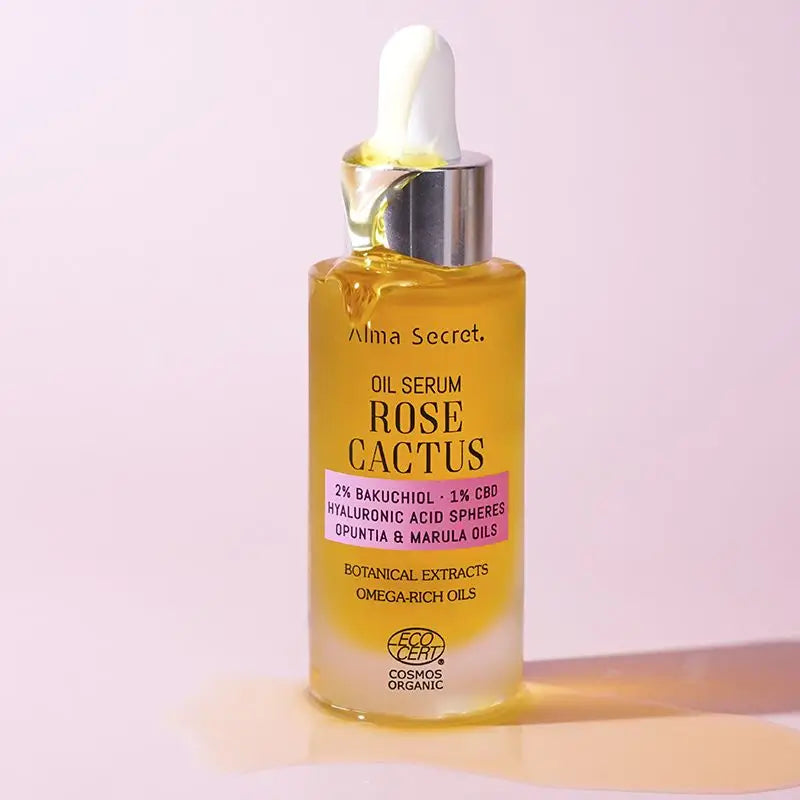 Alma Secret Rose Cactus Serum-Oil mit 2% Bakuchiol, 1% Cbd & A. Hyaluronic A.