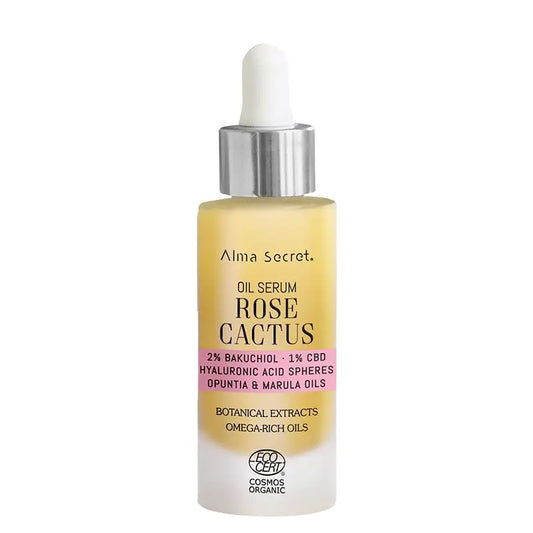 Alma Secret Rose Cactus Serum-Oil mit 2% Bakuchiol, 1% Cbd & A. Hyaluronic A.