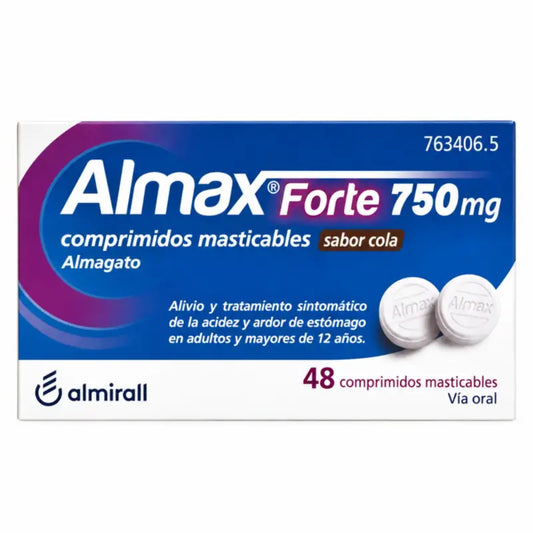 Almax forte 750 Mg Cola-Geschmack 48 Tabletten