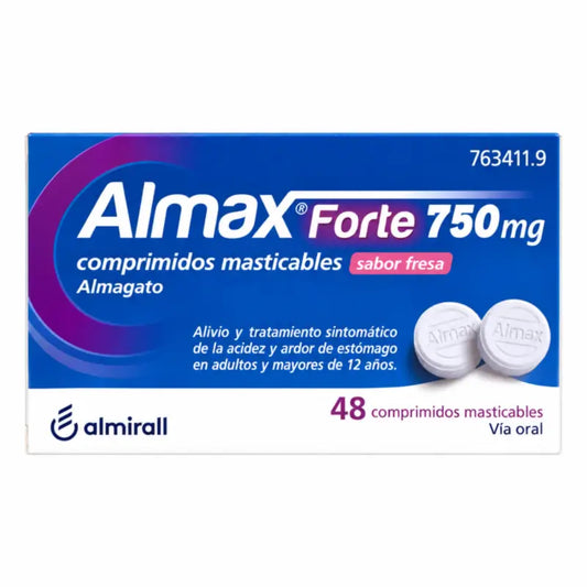 Almax forte 750 Mg Erdbeergeschmack, 48 Kautabletten
