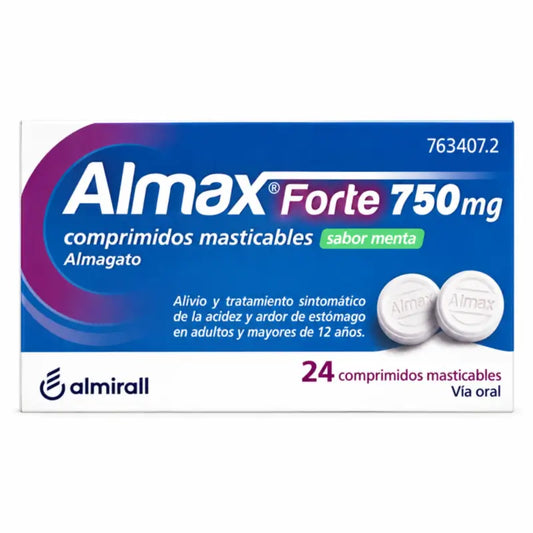 Almax 750 Mg Pfefferminzgeschmack, 24 Kautabletten