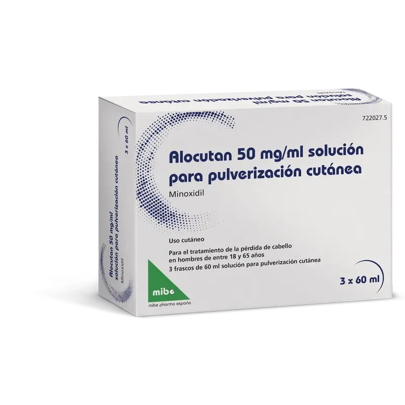 Alocutan 50 mg/ml Minoxidil Hautspray-Lösung 3 Flaschen, 60 ml