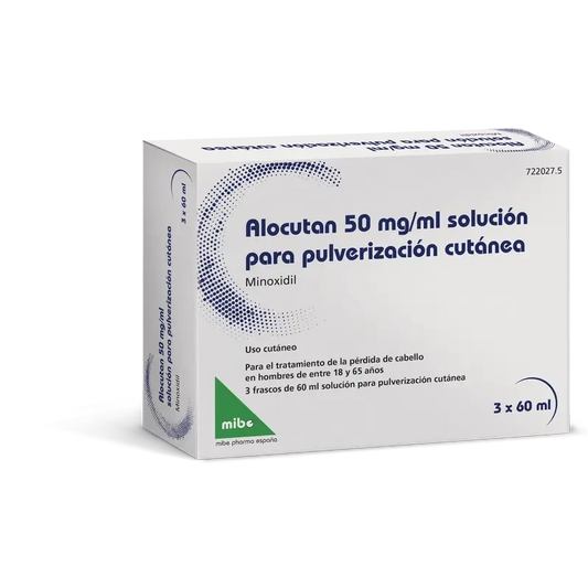 Alocutan 50 mg/ml Minoxidil Hautspray-Lösung 3 Flaschen, 60 ml