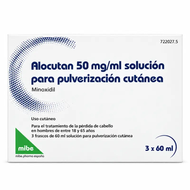 Alocutan 50 mg/ml Minoxidil Hautspray-Lösung 3 Flaschen, 60 ml